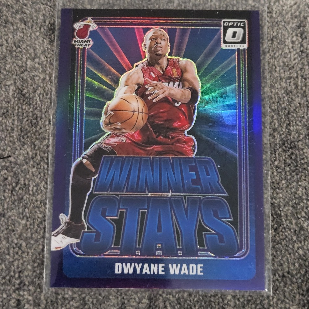 2024-25 Panini Donruss Optic Winner Stays Dwyane Wade #20 Purple‎ Prizm Miami